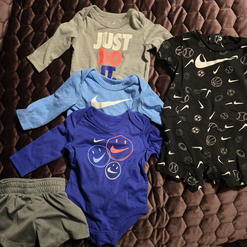 Nike Gray and Blue Bodysuits for Kids